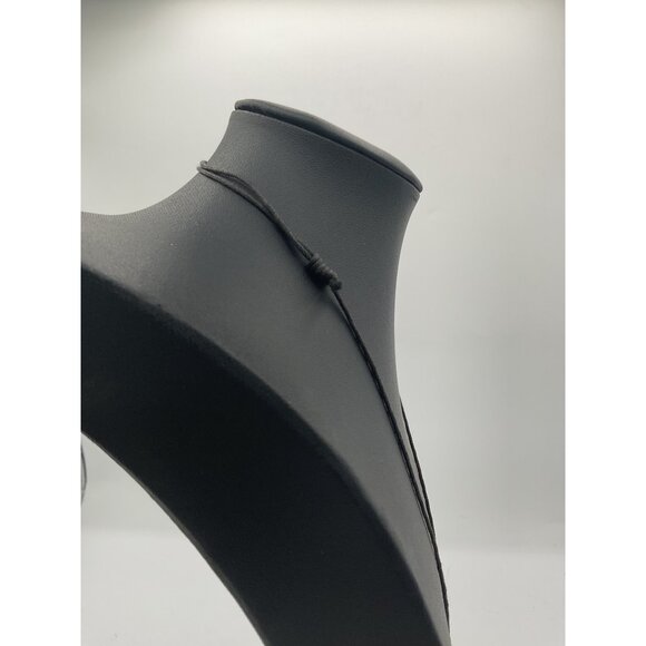 Round Pendant Necklace With Red Playboy Bunny Design On Adjustable Black Cord - Picture 2 of 4